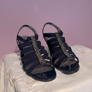 Karen Scott Navy dress sandals. Size 7 1/2M.